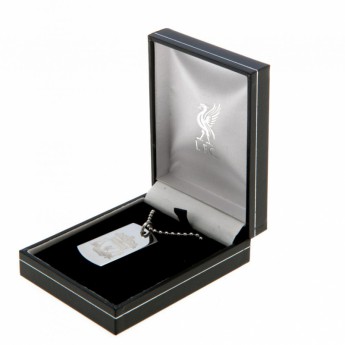 FC Liverpool řetízek na krk se psí známkou Engraved Dog Tag & Chain CR