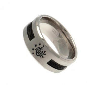 FC Rangers prsten Black Inlay Small
