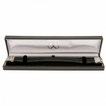 West Ham United kožený náramek Single Plait Leather Bracelet