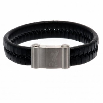 FC Liverpool kožený náramek Single Plait Leather Bracelet