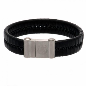 FC Everton kožený náramek Single Plait Leather Bracelet