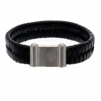 FC Arsenal kožený náramek Single Plait Leather Bracelet