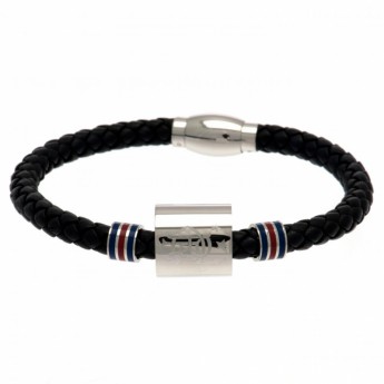 FC Rangers kožený náramek Colour Ring Leather Bracelet