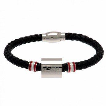 FC Liverpool kožený náramek Colour Ring Leather Bracelet