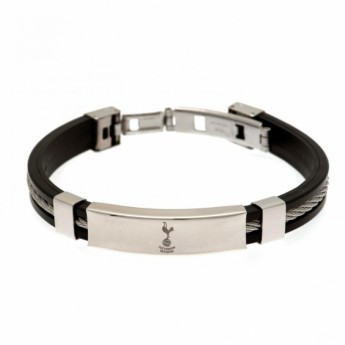 Tottenham Hotspur silikonový náramek Silver Inlay Silicone Bracelet