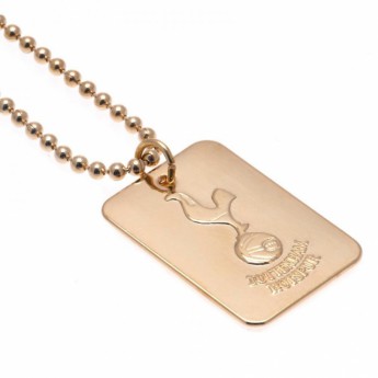 Tottenham Hotspur řetízek na krk se psí známkou Gold Plated Dog Tag & Chain