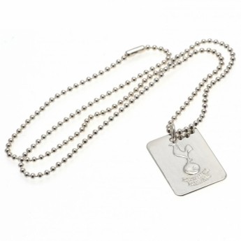 Tottenham Hotspur řetízek na krk se psí známkou Silver Plated Dog Tag & Chain