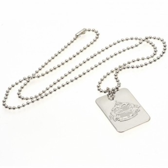 Sunderland řetízek na krk se psí známkou Silver Plated Dog Tag & Chain