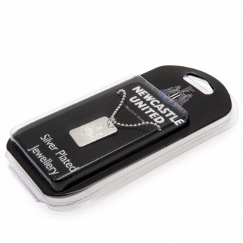 Newcastle United řetízek na krk se psí známkou Silver Plated Dog Tag & Chain