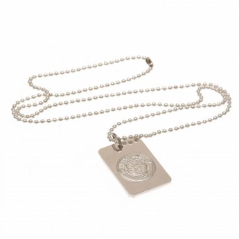 Manchester City řetízek na krk se psí známkou Silver Plated Dog Tag & Chain