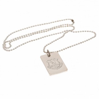 FC Everton řetízek na krk se psí známkou Silver Plated Dog Tag & Chain