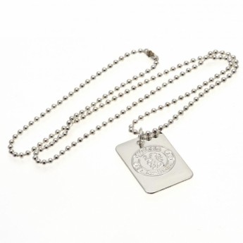 FC Chelsea řetízek na krk se psí známkou Silver Plated Dog Tag & Chain