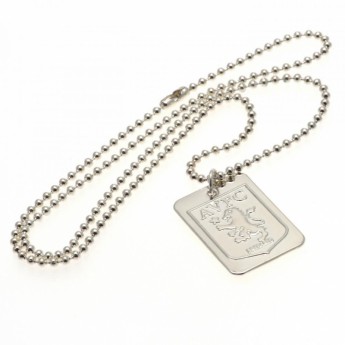 Aston Villa řetízek na krk se psí známkou Silver Plated Dog Tag & Chain