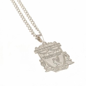 FC Liverpool řetízek na krk s přívěškem Silver Plated Pendant & Chain XL