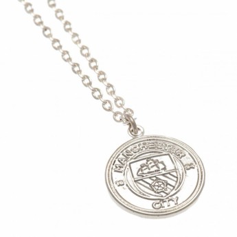 Manchester City řetízek na krk s přívěškem Silver Plated Pendant & Chain