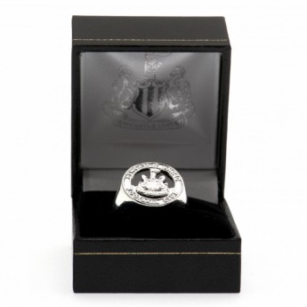 Newcastle United prsten Silver Plated Crest Medium