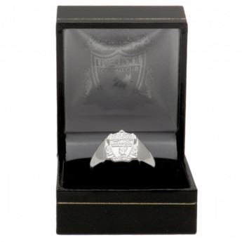 FC Liverpool prsten Silver Plated Crest Small