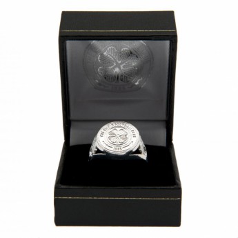 FC Celtic prsten Silver Plated Crest Small