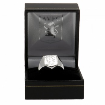 Aston Villa prsten Silver Plated Crest Medium