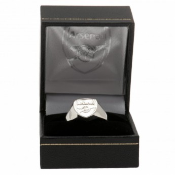 FC Arsenal prsten Silver Plated Crest Medium