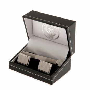 Manchester City set kravatová spona a manžetové knoflíčky Tie Slide & Cufflink Set