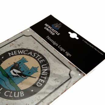 Newcastle United cedule na zeď Retro Logo Sign
