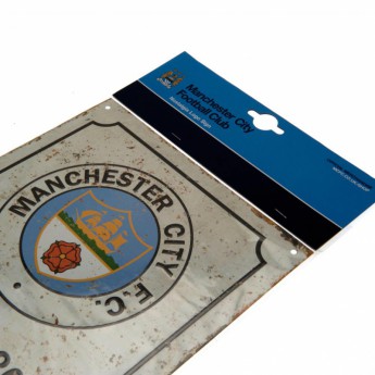 Manchester City cedule na zeď Retro Logo Sign