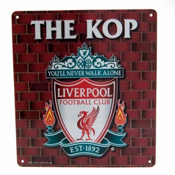 FC Liverpool cedule na zeď The Kop Sign
