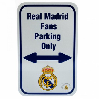 Real Madrid kovová značka No Parking Sign