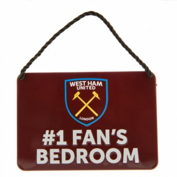 West Ham United značka do ložnice Bedroom Sign No1 Fan