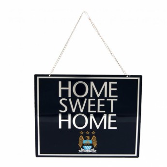Manchester City kovová značka Home Sweet Home Sign EC