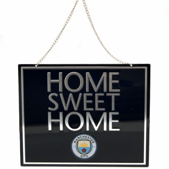 Manchester City kovová značka Home Sweet Home Sign