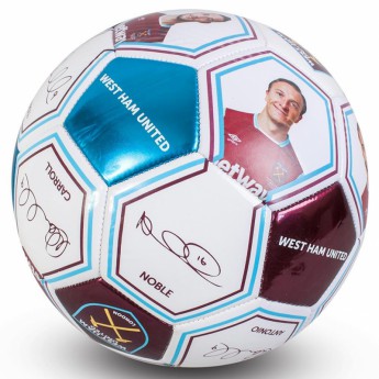 West Ham United podepsaný míč Photo Signature Football