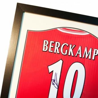 Legendy zarámovaný dres FC Arsenal Bergkamp Signed Shirt Silhouette