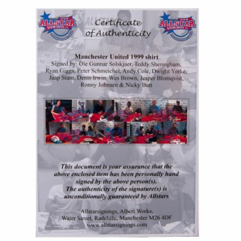 Legendy fotbalový dres Manchester United 1999 Champions League Final Signed Shirt