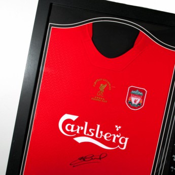 Legendy zarámovaný dres FC Liverpool Gerrard Signed Shirt Istanbul (Framed)