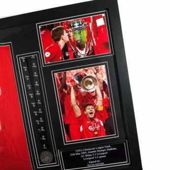 Legendy zarámovaný dres FC Liverpool Gerrard Signed Shirt Istanbul (Framed)