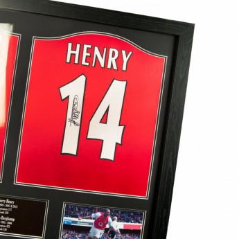 Legendy zarámovaný dres FC Arsenal Bergkamp & Henry Signed Shirts (Dual Framed)
