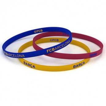 FC Barcelona silikonový náramek 3pk Silicone Wristbands