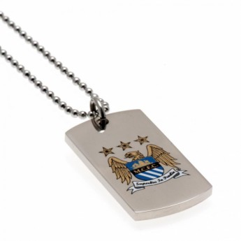 Manchester City přívěšek na krk Colour Crest Dog Tag & Chain EC