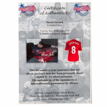 FC Liverpool obrázek v rámečku Gerrard Signed Shirt Honours (Framed)