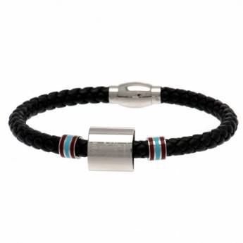 Aston Villa kožený náramek Colour Ring Leather Bracelet