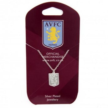 Aston Villa řetízek na krk s přívěškem Silver Plated Pendant & Chain