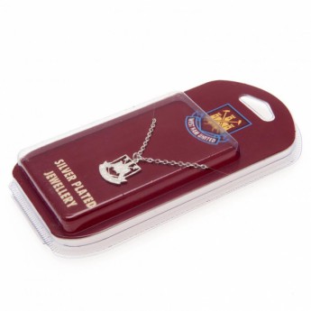 West Ham United řetízek na krk s přívěškem Silver Plated Pendant & Chain CT
