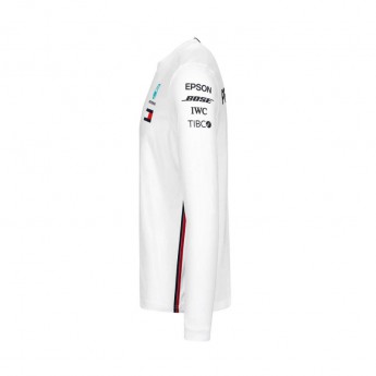 Mercedes AMG Petronas pánské tričko s dlouhým rukávem white F1 Team 2019