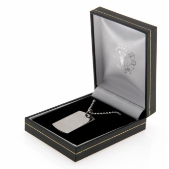 Manchester United řetízek na krk se psí známkou Engraved Dog Tag & Chain
