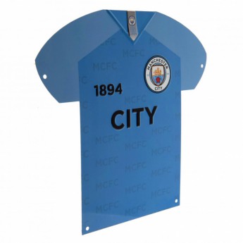 Manchester City kovová značka Metal Shirt Sign