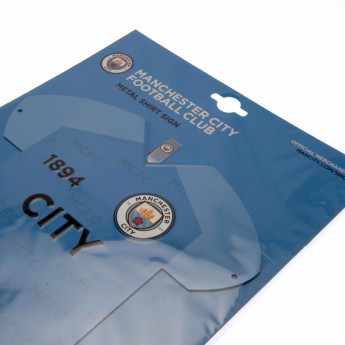 Manchester City kovová značka Metal Shirt Sign