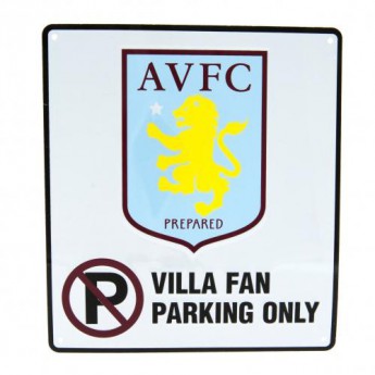 Aston Villa plechová cedule No Parking Sign
