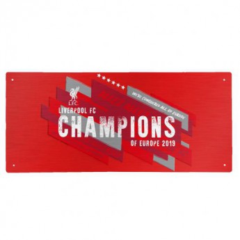 FC Liverpool cedule na zeď Champions Of Europe Street Sign